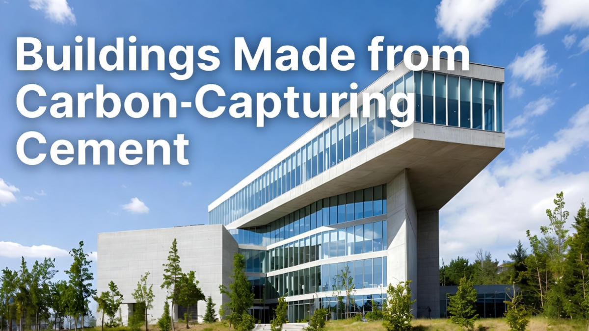 Buildings Made from Carbon-Capturing Cement