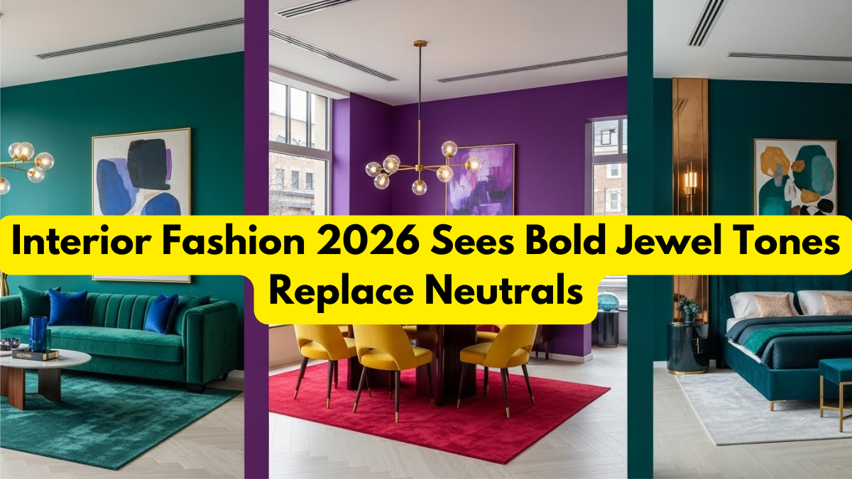 Interior Fashion 2026 Sees Bold Jewel Tones Replace Neutrals